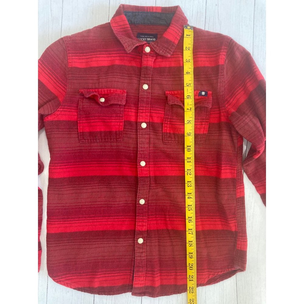 Boys The Lucky Brand  snap up shirt size Medium